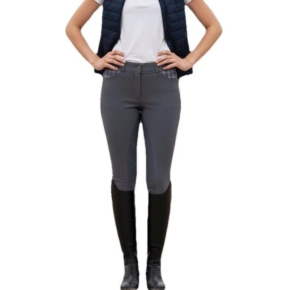 Riding Sport Dover Saddlery Equestrian Riding Pants Size 36 Gray Knee Patch